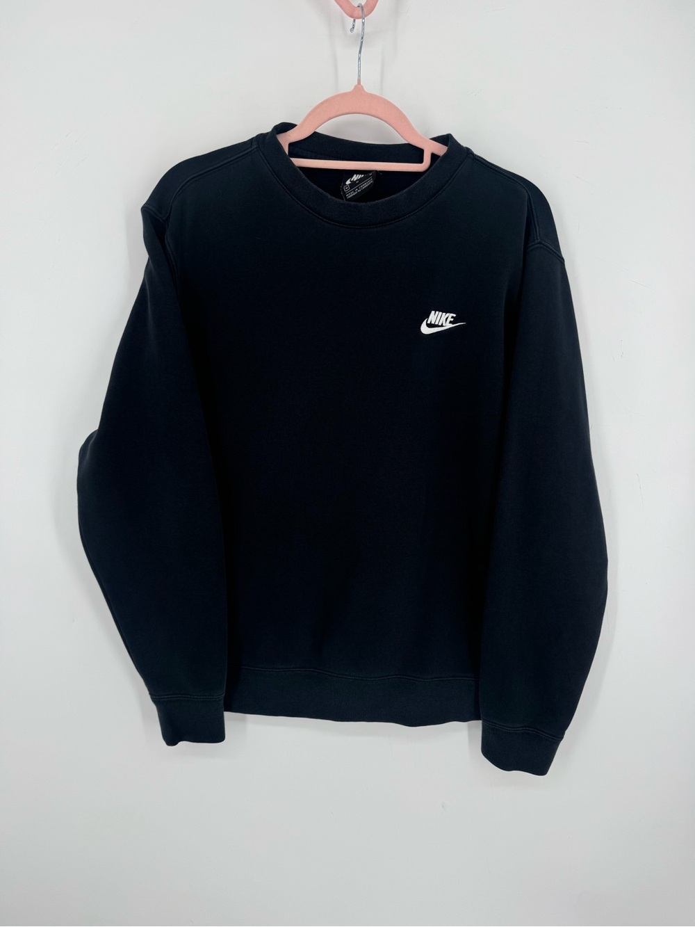 Nike Black Neutral Everyday Men's Women's Crew Neck Worn In Sweater Size Medium
